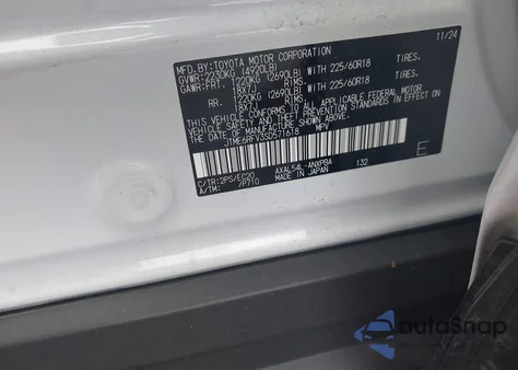 2025 Toyota Rav4 Hybrid Xse from USA, damaged, VIN JTME6RFV3SD571618
